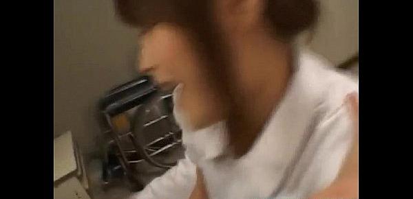  Emiri Aoi rubs shlong before fucking it